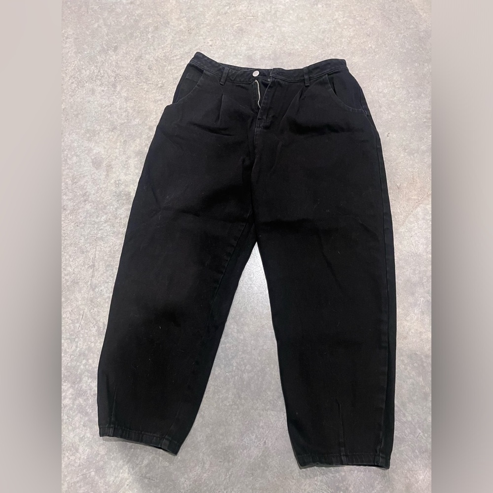 Black paperbag jeans pleated - Picture 6 of 9